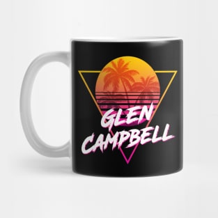 Glen Campbell - Proud Name Retro 80s Sunset Aesthetic Design Mug